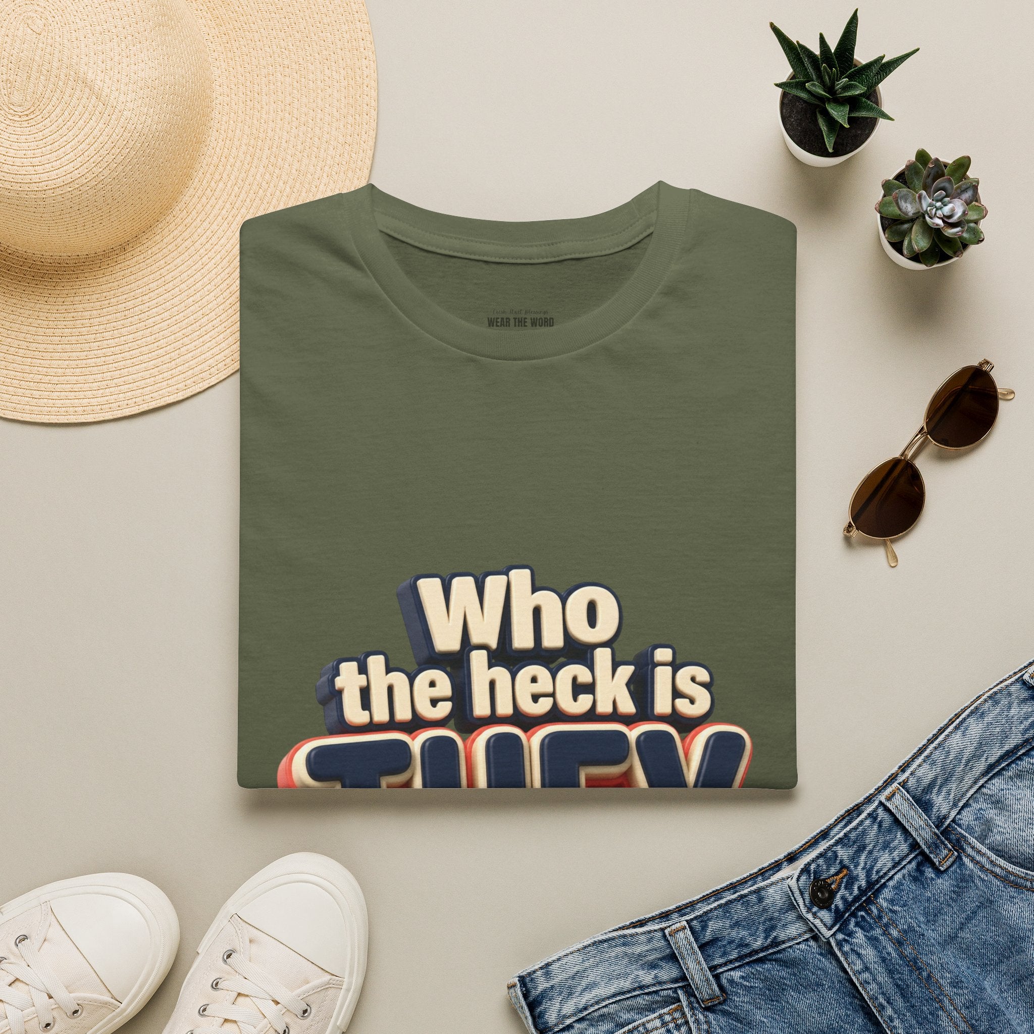 Who the Heck Is They T-Shirt — Funny Retro Typography Tee