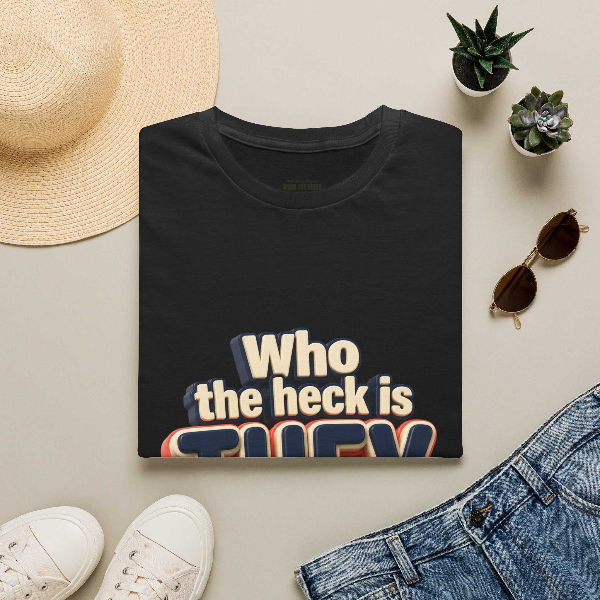 Who the Heck Is They T-Shirt — Funny Retro Typography Tee