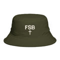FSB Cross Bucket Hat — Brown Embroidered Faith Logo