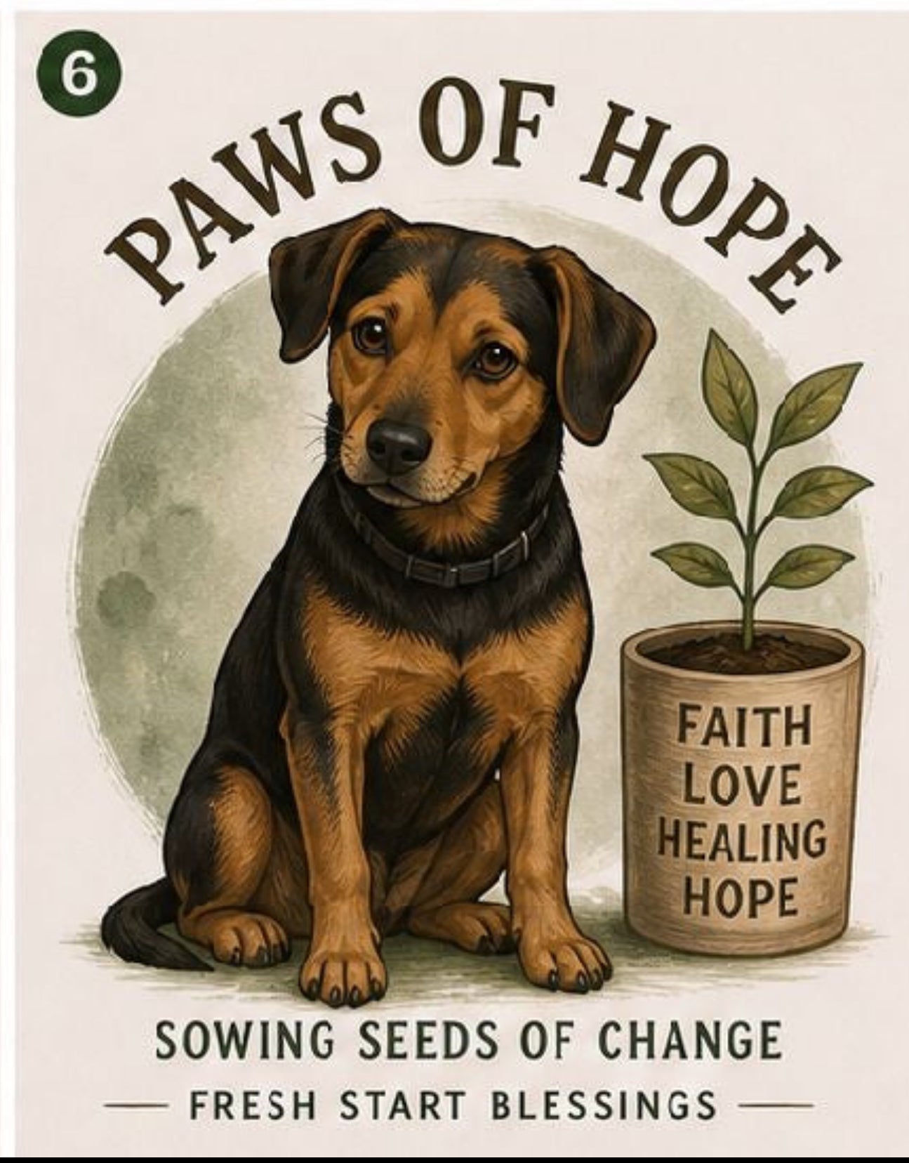 Paws of Hope Neck Guitar Mask — Sowing Seeds of Change (Copy)