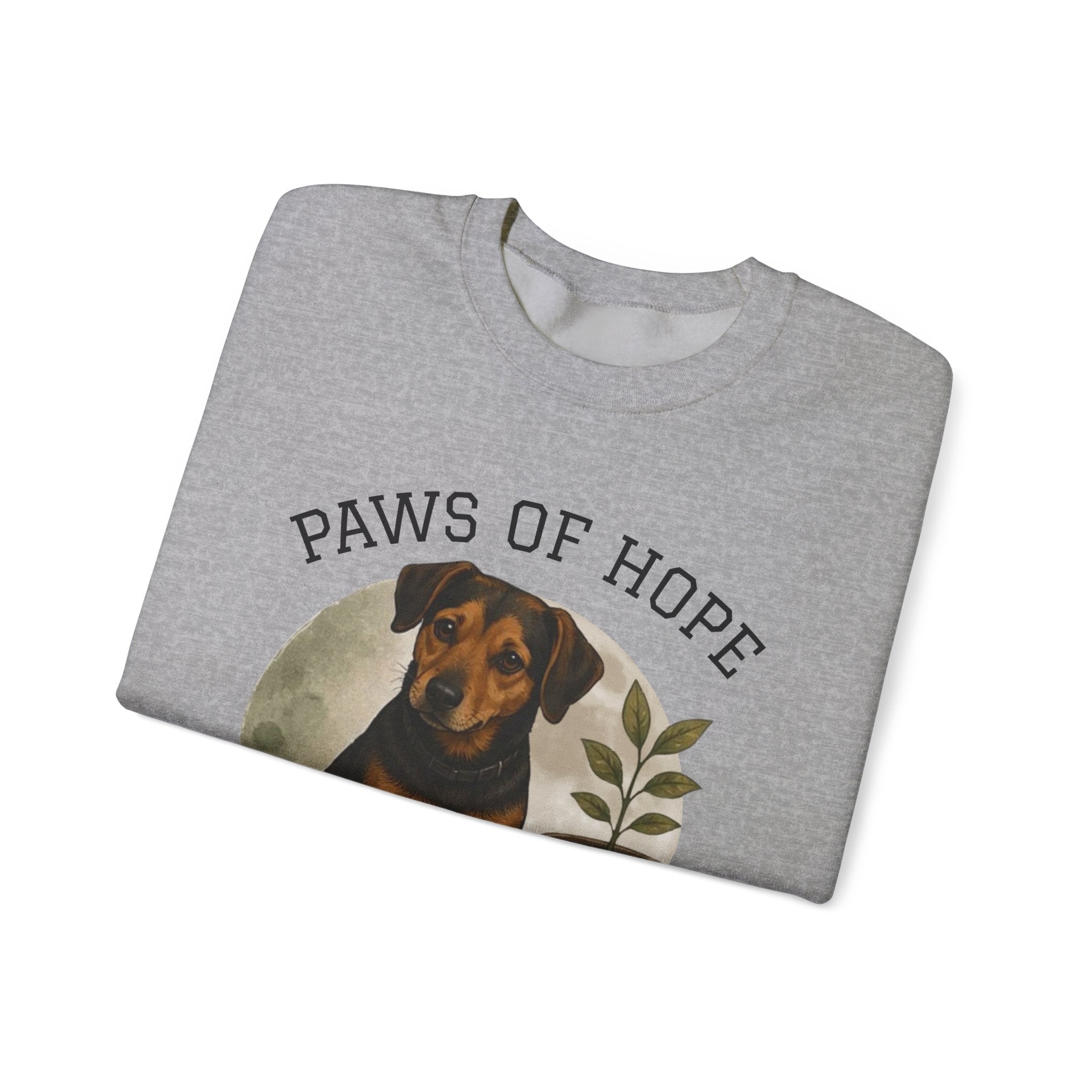 Paws of Hope Sweatshirt – Faith & Rescue Dog Crewneck, 'Wear the Word' Inspirational Pullover