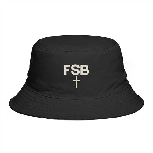 FSB Cross Bucket Hat — Brown Embroidered Faith Logo