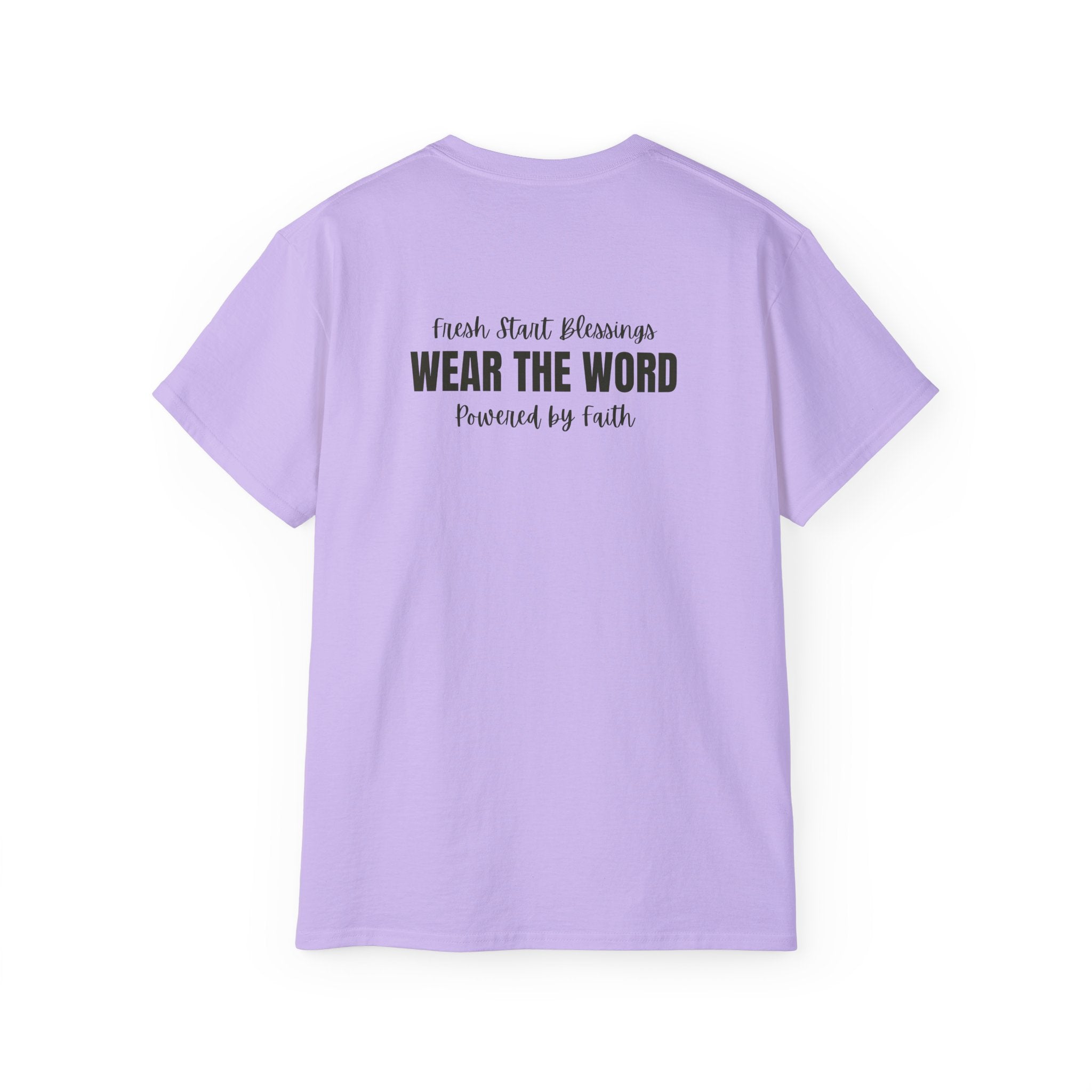 Powered by Faith T-Shirt — Christian Inspirational Tee (Wear the Word)