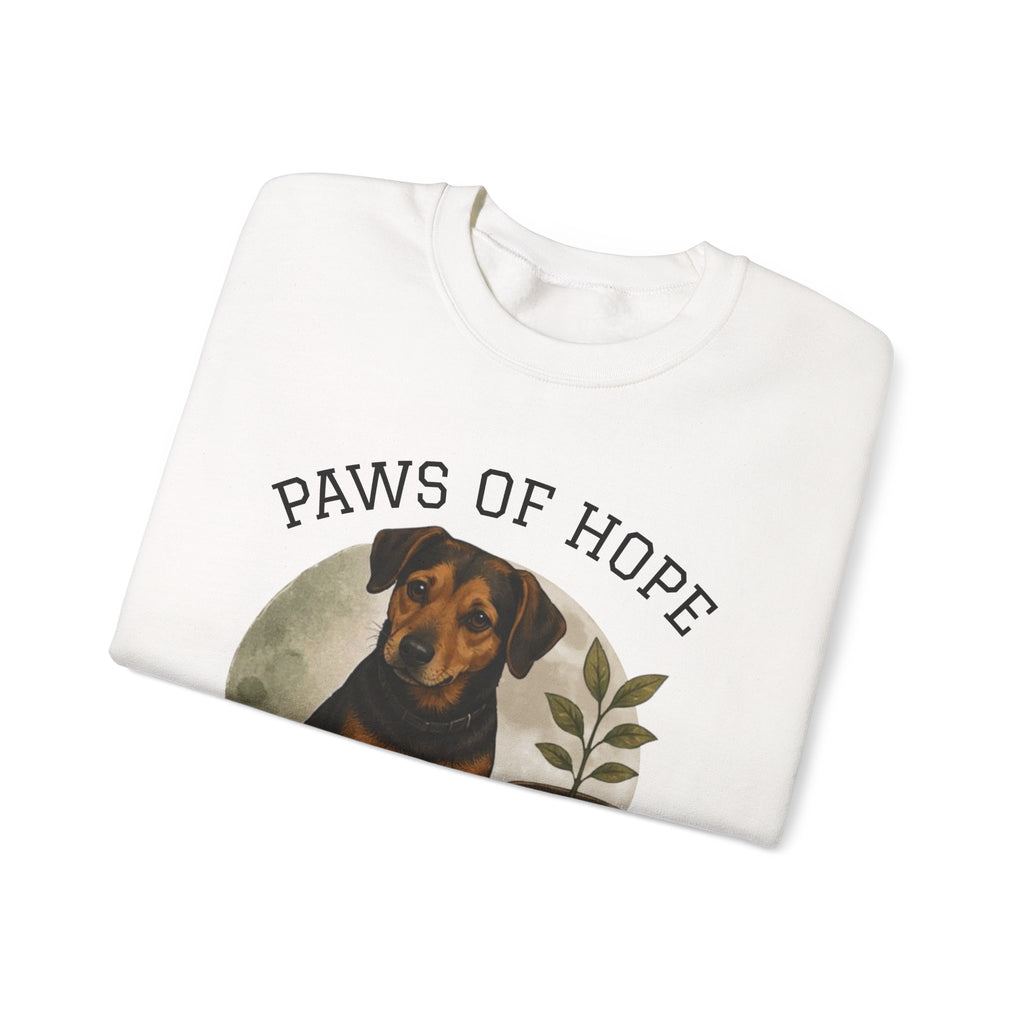 Paws of Hope Sweatshirt – Faith & Rescue Dog Crewneck, 'Wear the Word' Inspirational Pullover