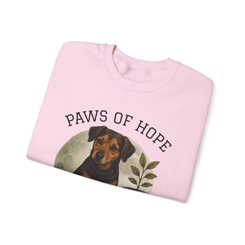 Paws of Hope Sweatshirt – Faith & Rescue Dog Crewneck, 'Wear the Word' Inspirational Pullover
