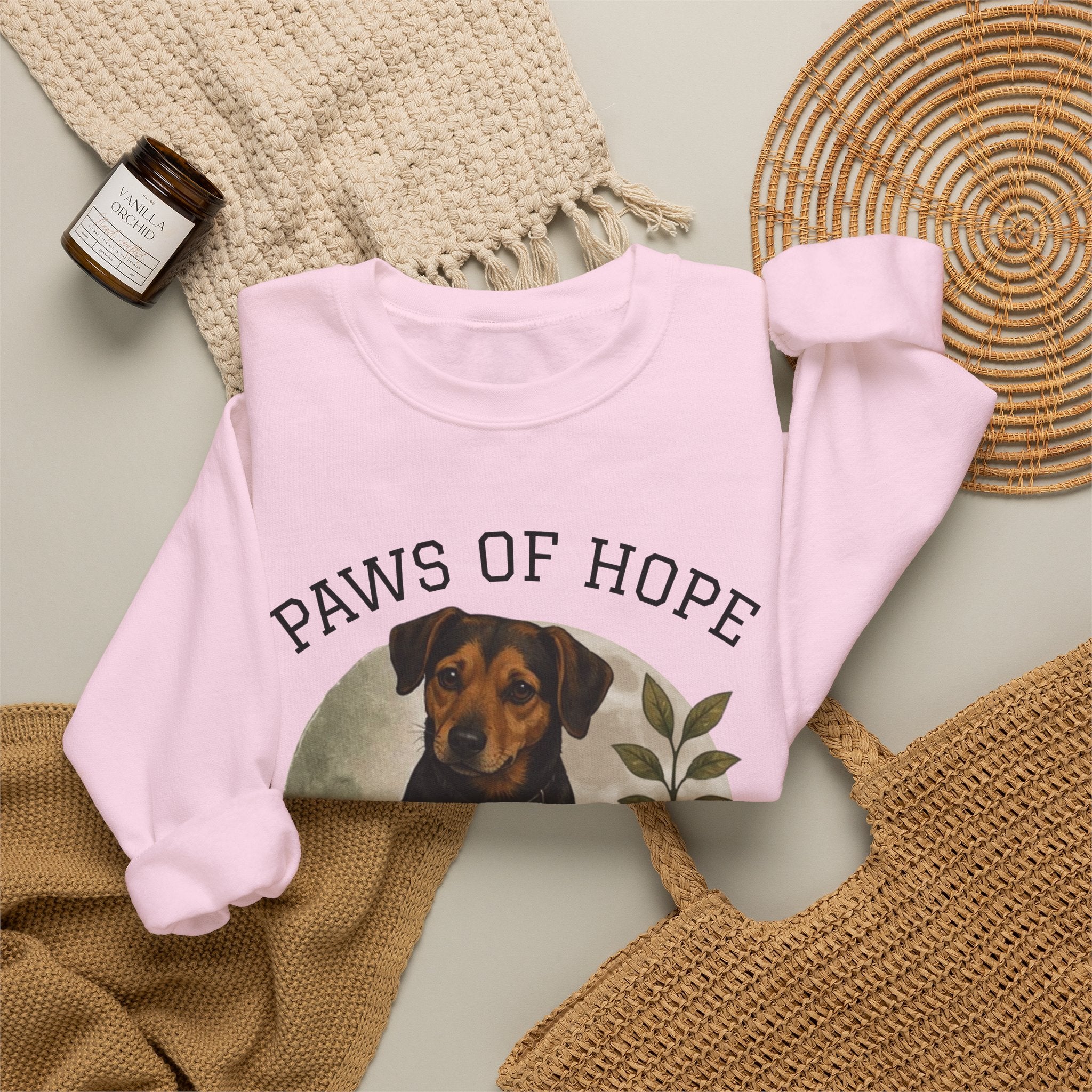 Paws of Hope Sweatshirt – Faith & Rescue Dog Crewneck, 'Wear the Word' Inspirational Pullover