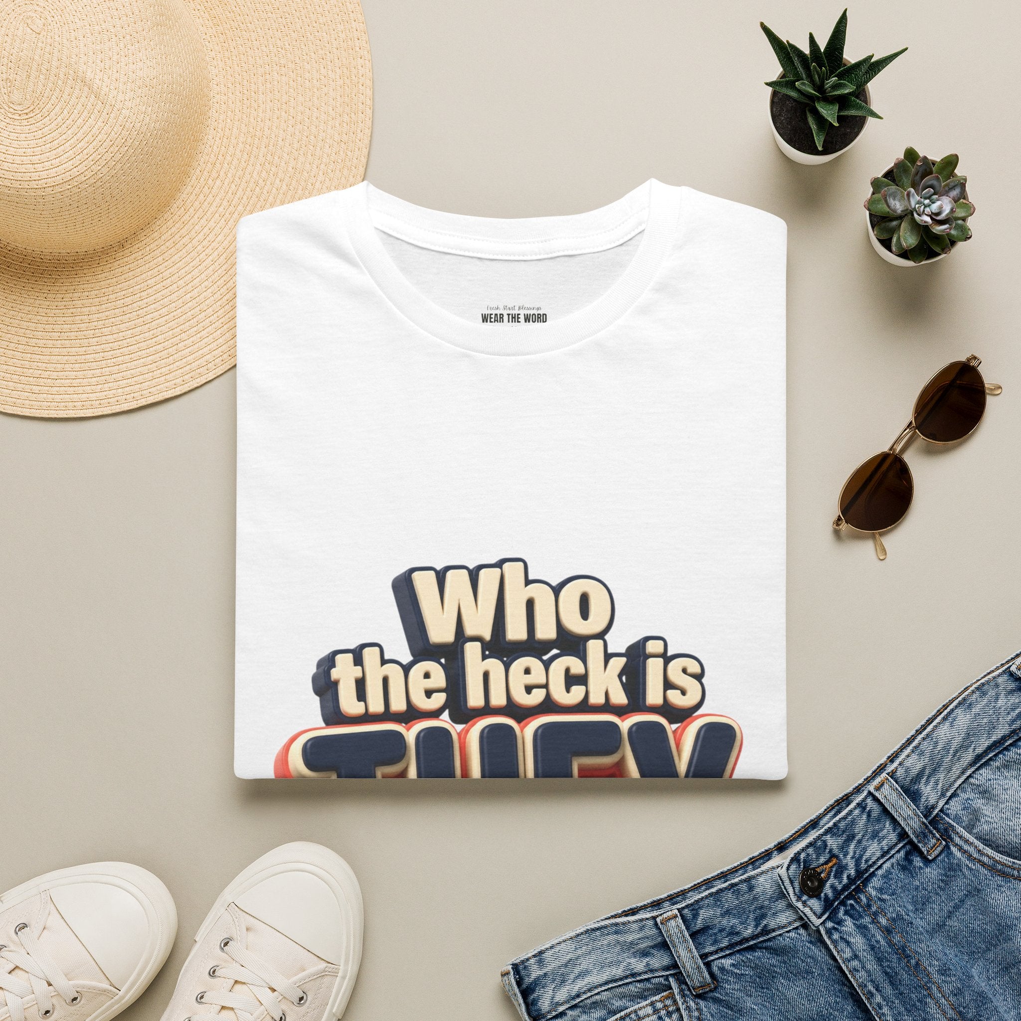 Who the Heck Is They T-Shirt — Funny Retro Typography Tee