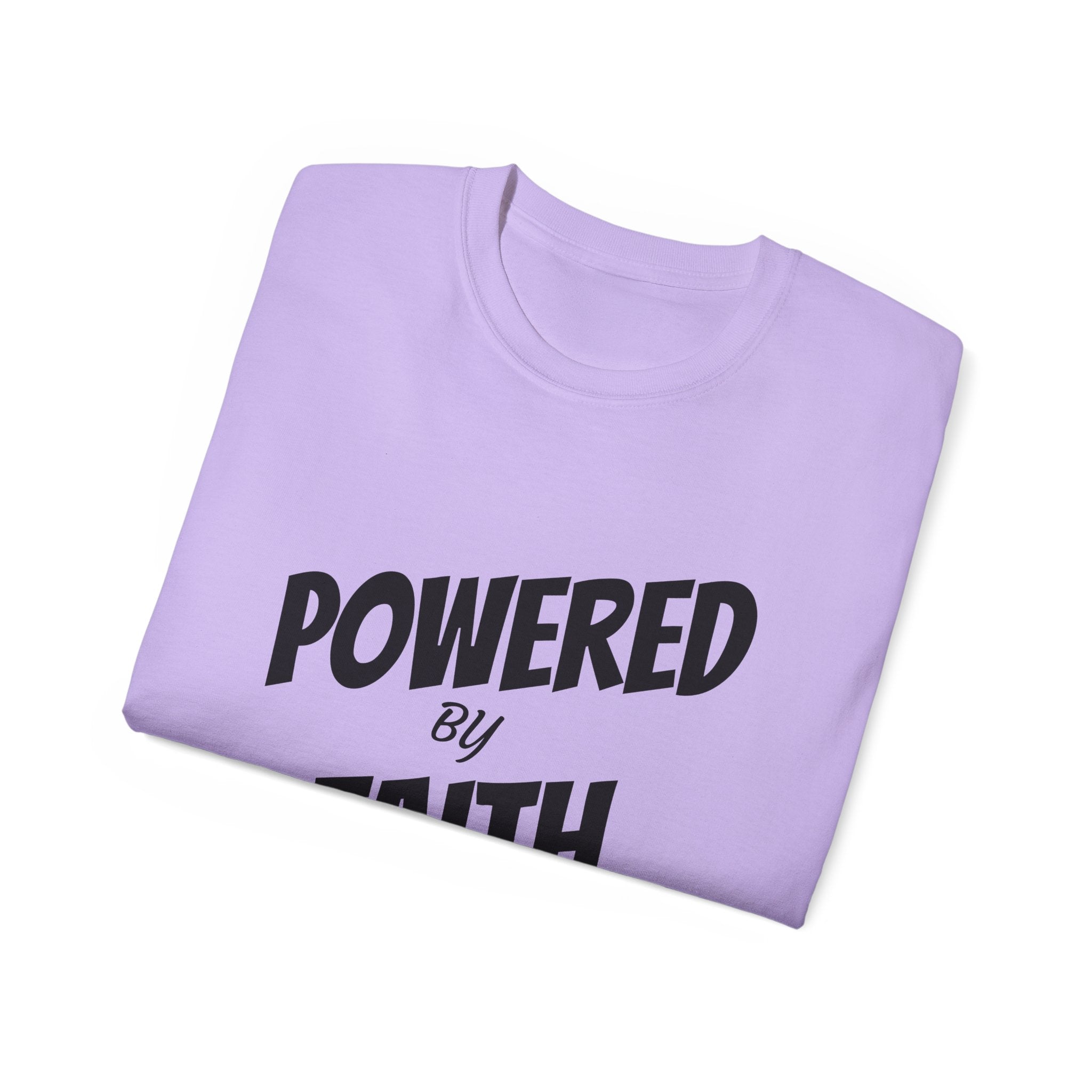 Powered by Faith T-Shirt — Christian Inspirational Tee (Wear the Word)