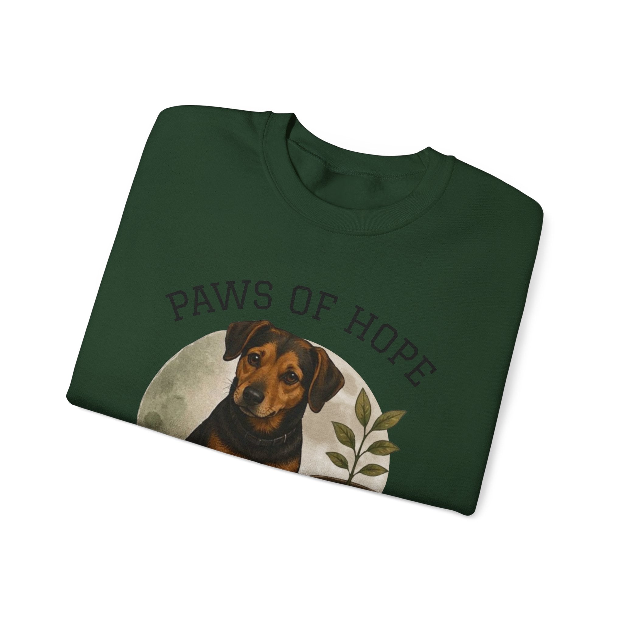 Paws of Hope Sweatshirt – Faith & Rescue Dog Crewneck, 'Wear the Word' Inspirational Pullover